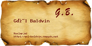 Gál Baldvin névjegykártya